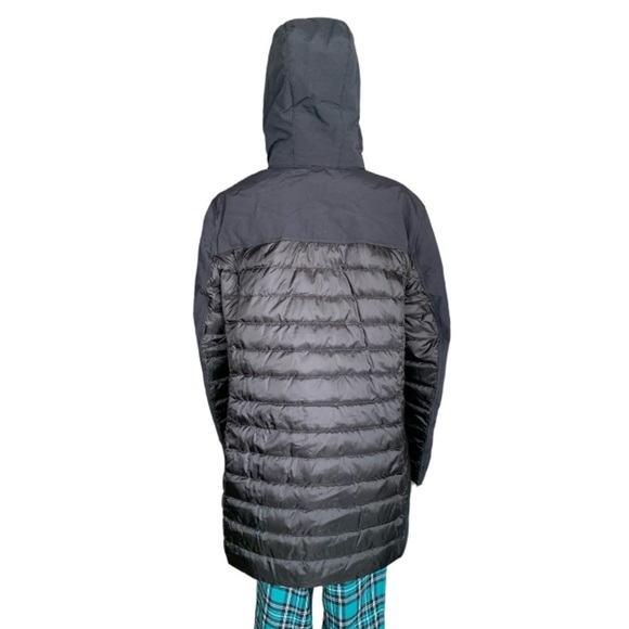 LANDSEND Women Petite Squall Down Insulated Warm Winter Coat Attached Hood Black - Picture 2 of 7